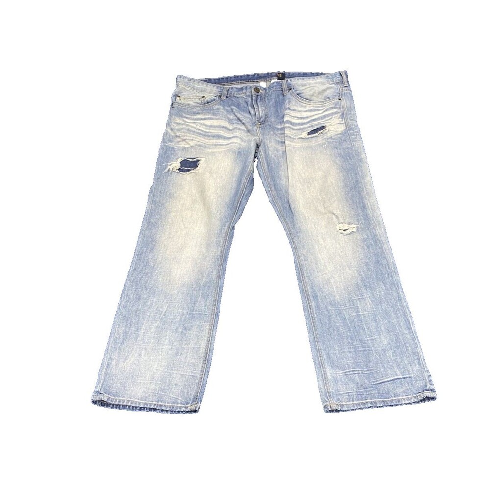 Buffalo David Bitton Six-x slim straight Distressed Light Jeans 42x32